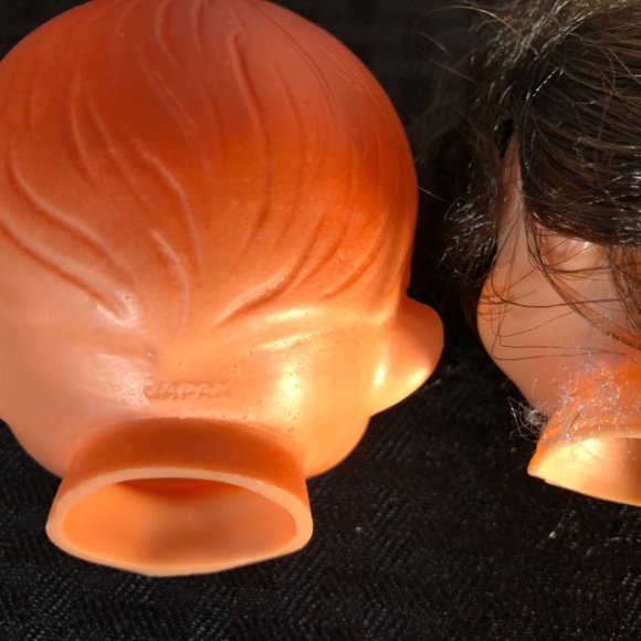 Vintage Lot of  5 Doll heads plastic rubber - Picture 9 of 12